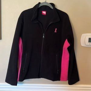Pink Stuff pink ribbon breast cancer fleece jacket X-Large #100